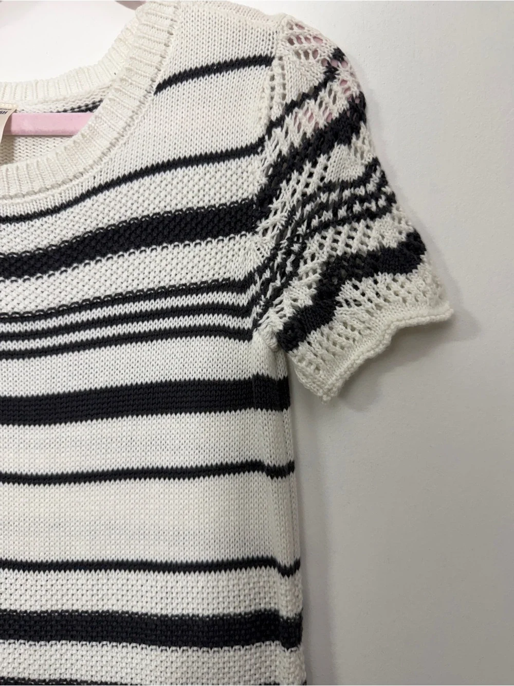 OshKosh B'gosh White & Black Striped Knit Dress